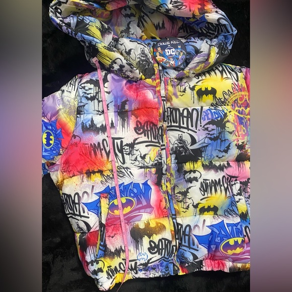 NWT Dolls Kill x DC Comics Puffer Jacket Size Small - Picture 5 of 9
